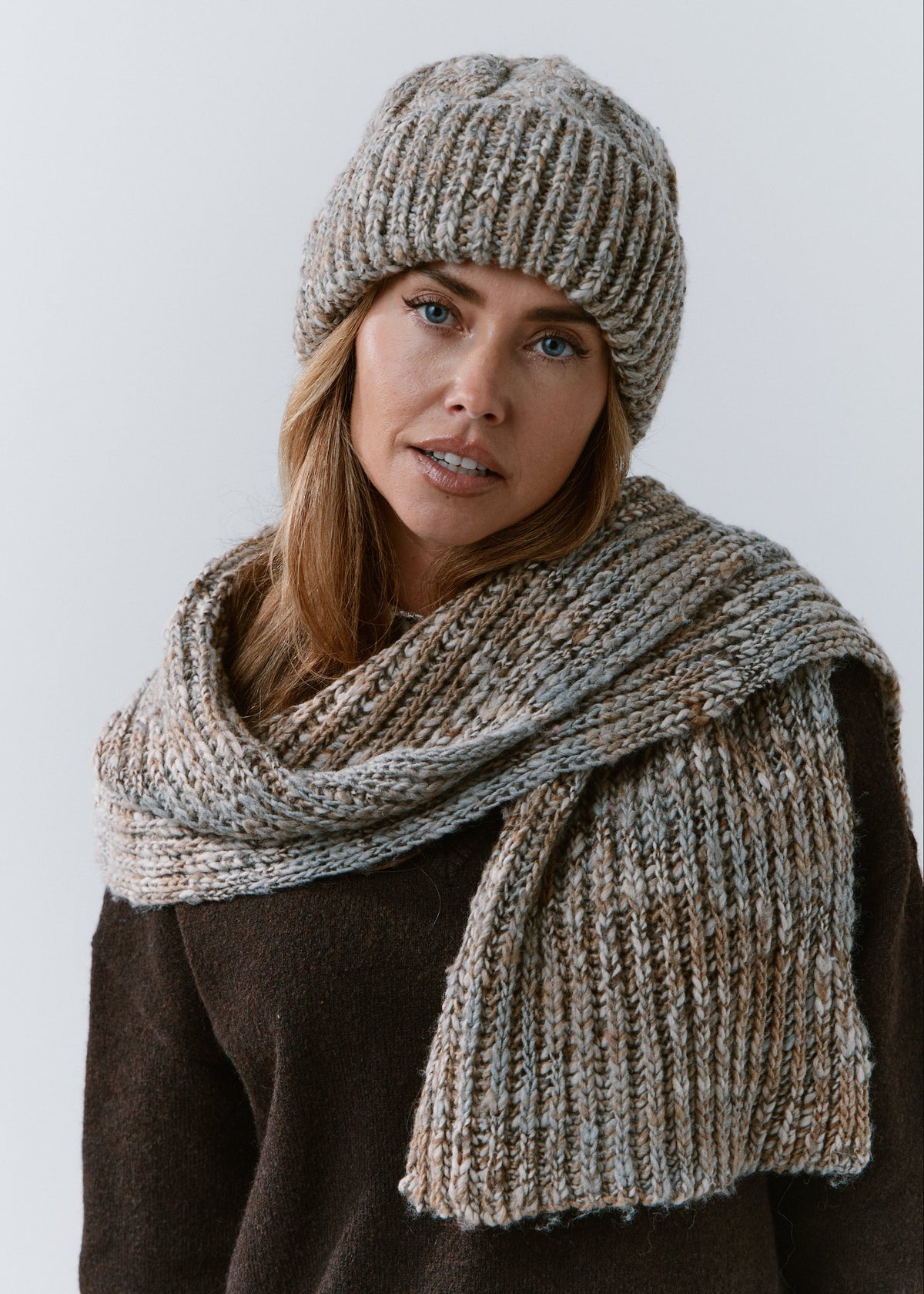 Tokyo Knit Beanie with Cuff – Wool Hat in Gray - BRIKOLY