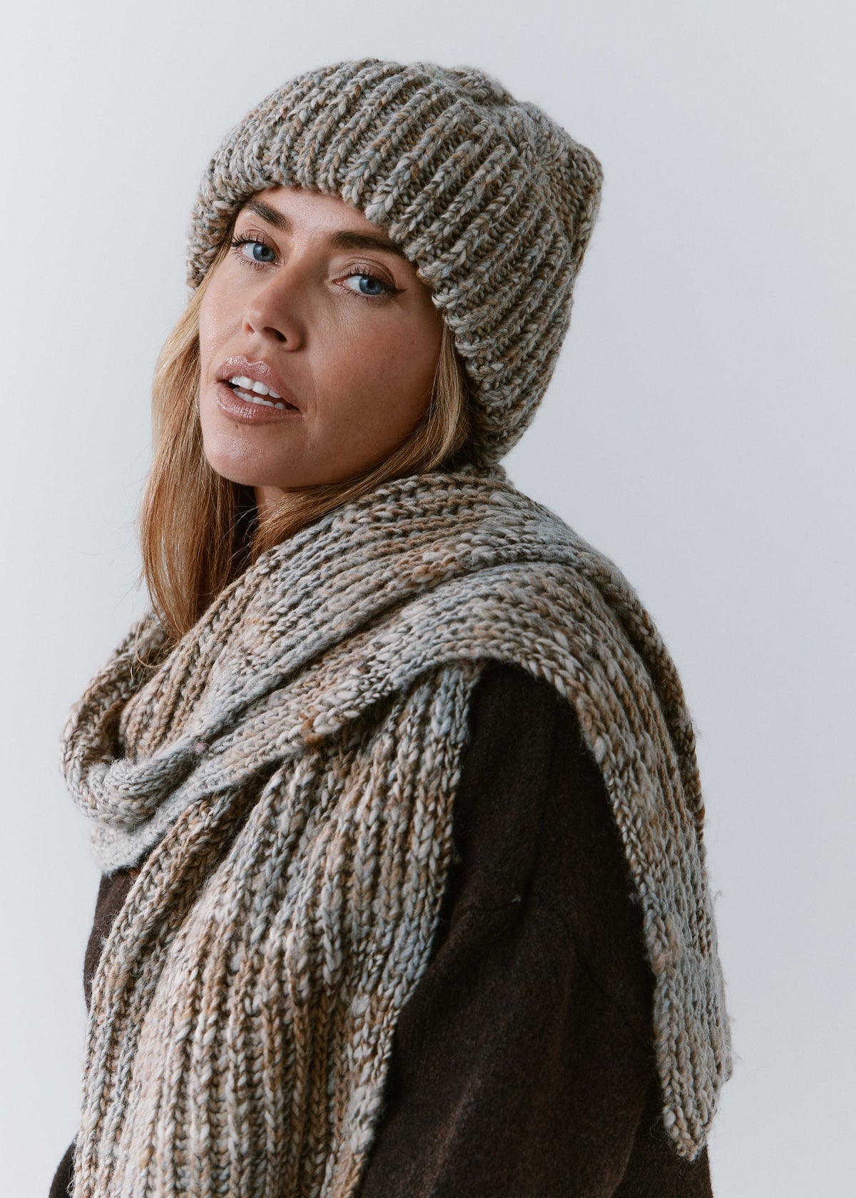 Tokyo Knit Beanie with Cuff – Wool Hat in Gray - BRIKOLY