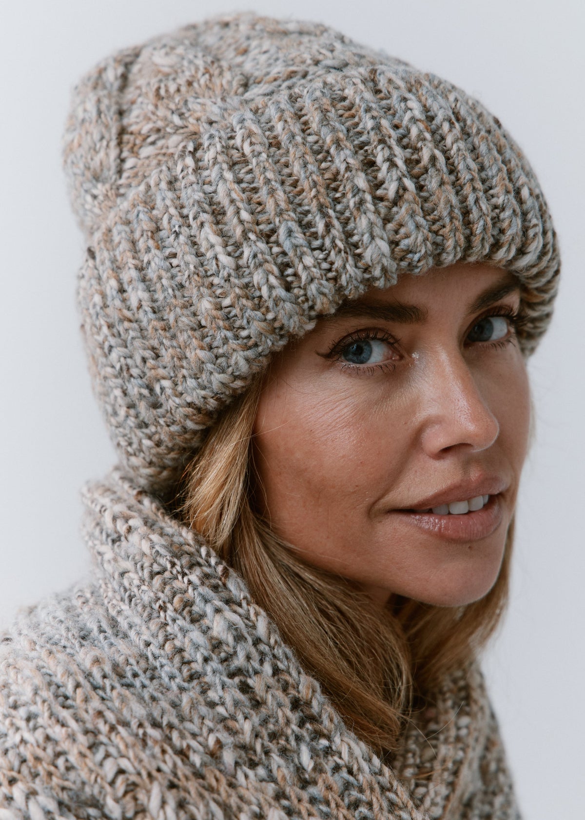 Tokyo Knit Beanie with Cuff – Wool Hat in Gray - BRIKOLY