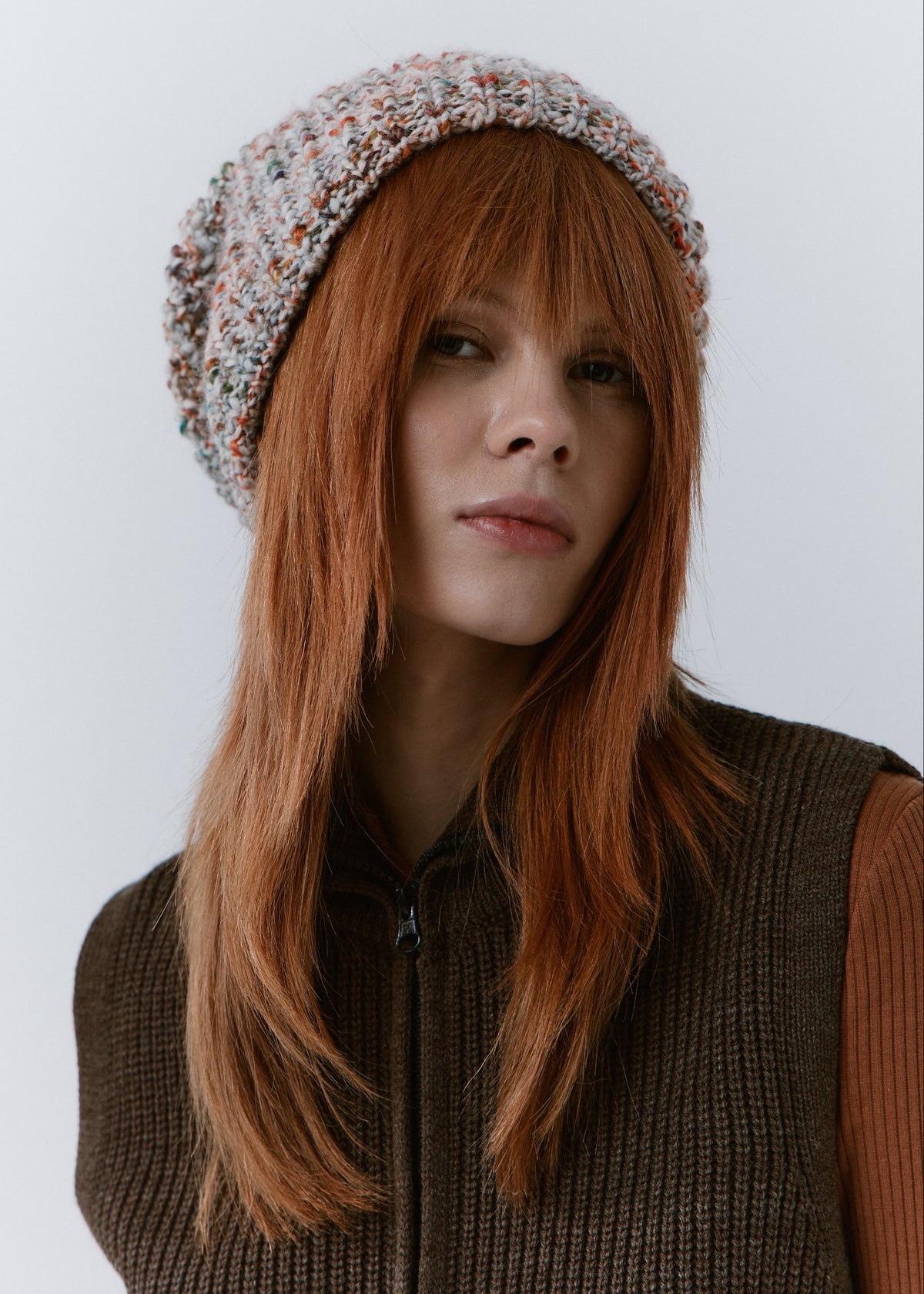 London FAN knit beanie: Front portrait