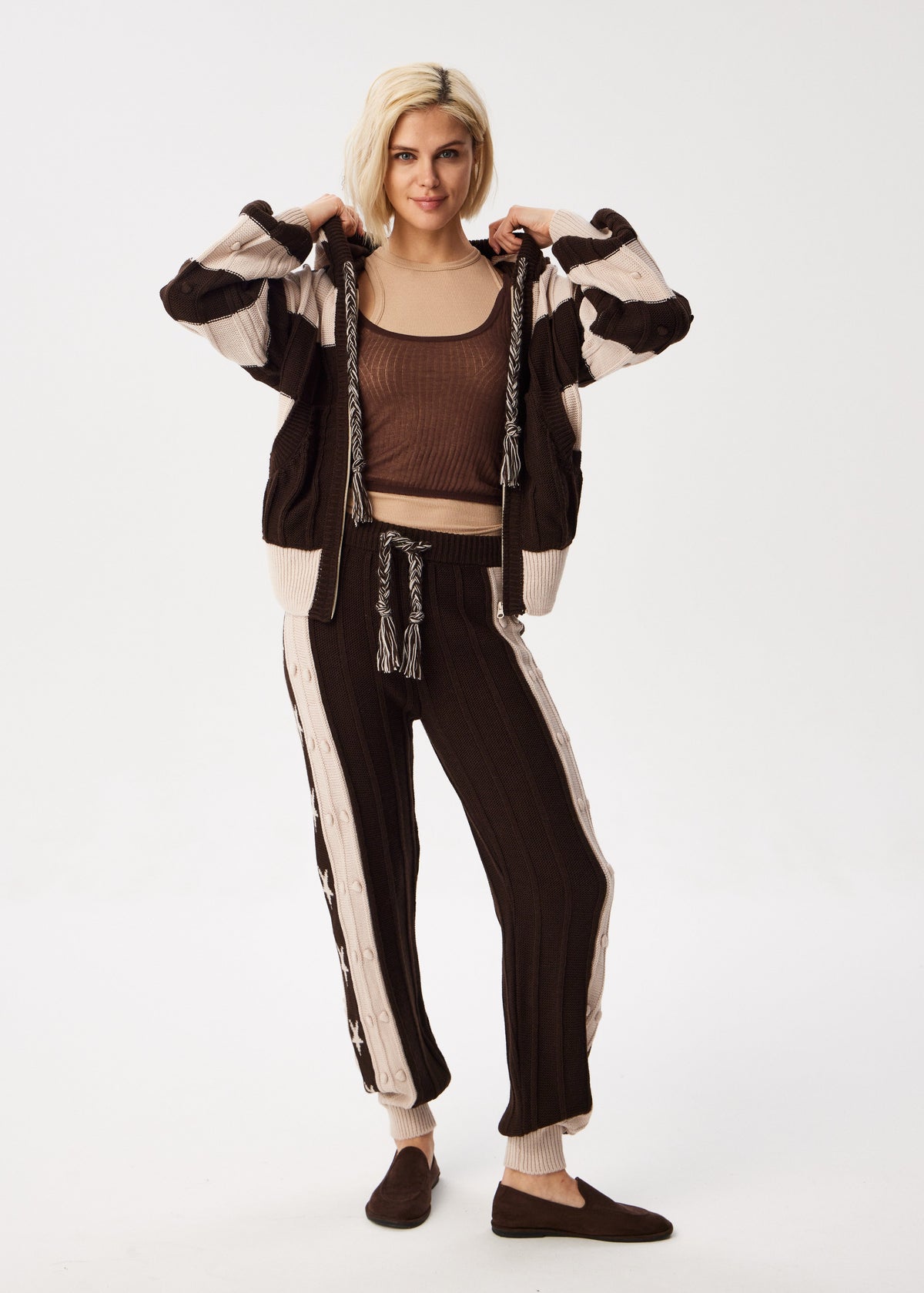 Brown Boho Knitwear Set - Cozy, Stylish & Versatile - BRIKOLY