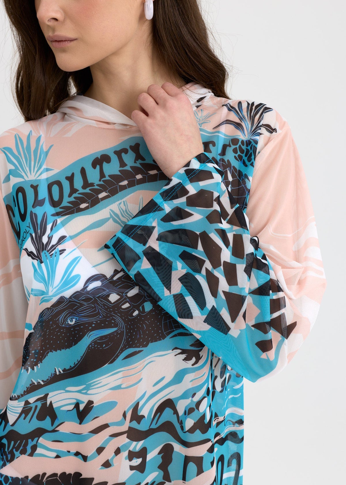 Coco Mesh Beach Tunic for Women – Lightweight UV Cover-Up with Exclusive Design - BRIKOLY