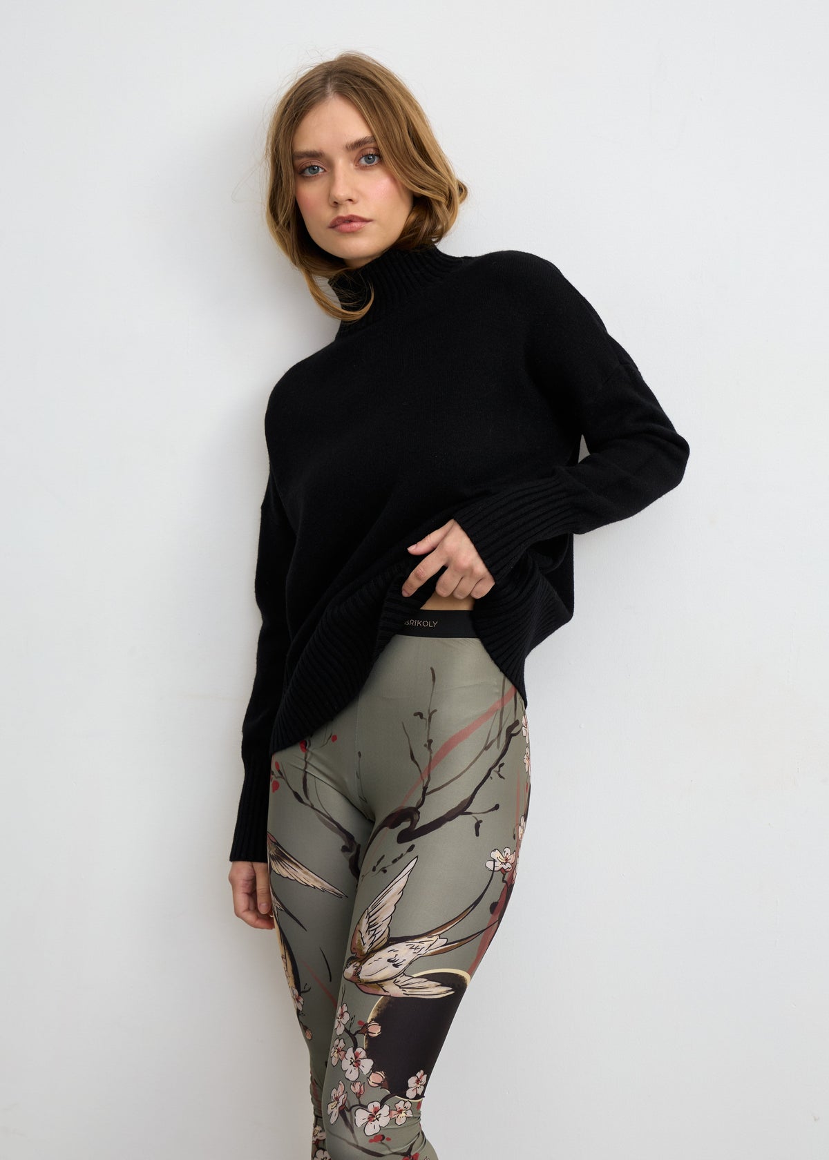 Moon Tattoo Print Sheer Mesh Leggings for Women - BRIKOLY