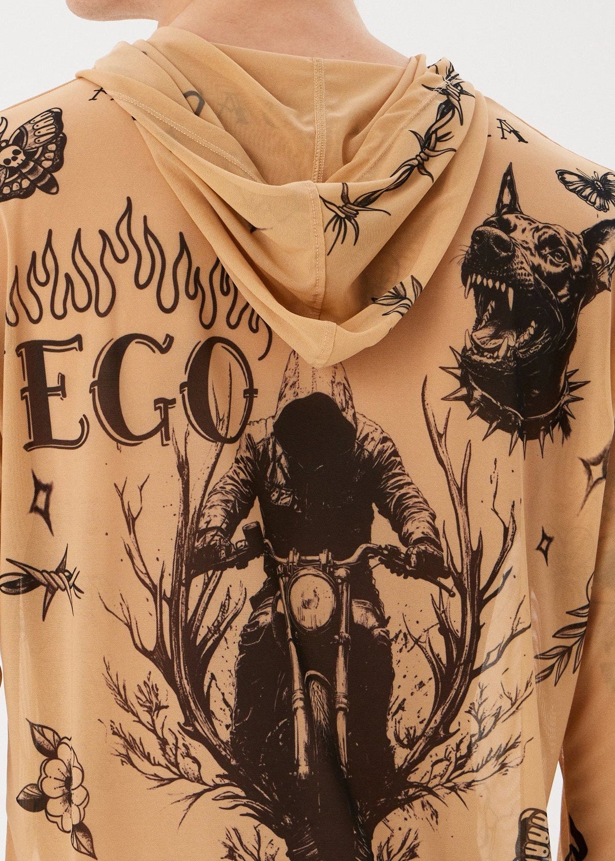 Biker Men's Mesh Rash Guard – SPF 50 Long Sleeve Swim Shirt - BRIKOLY