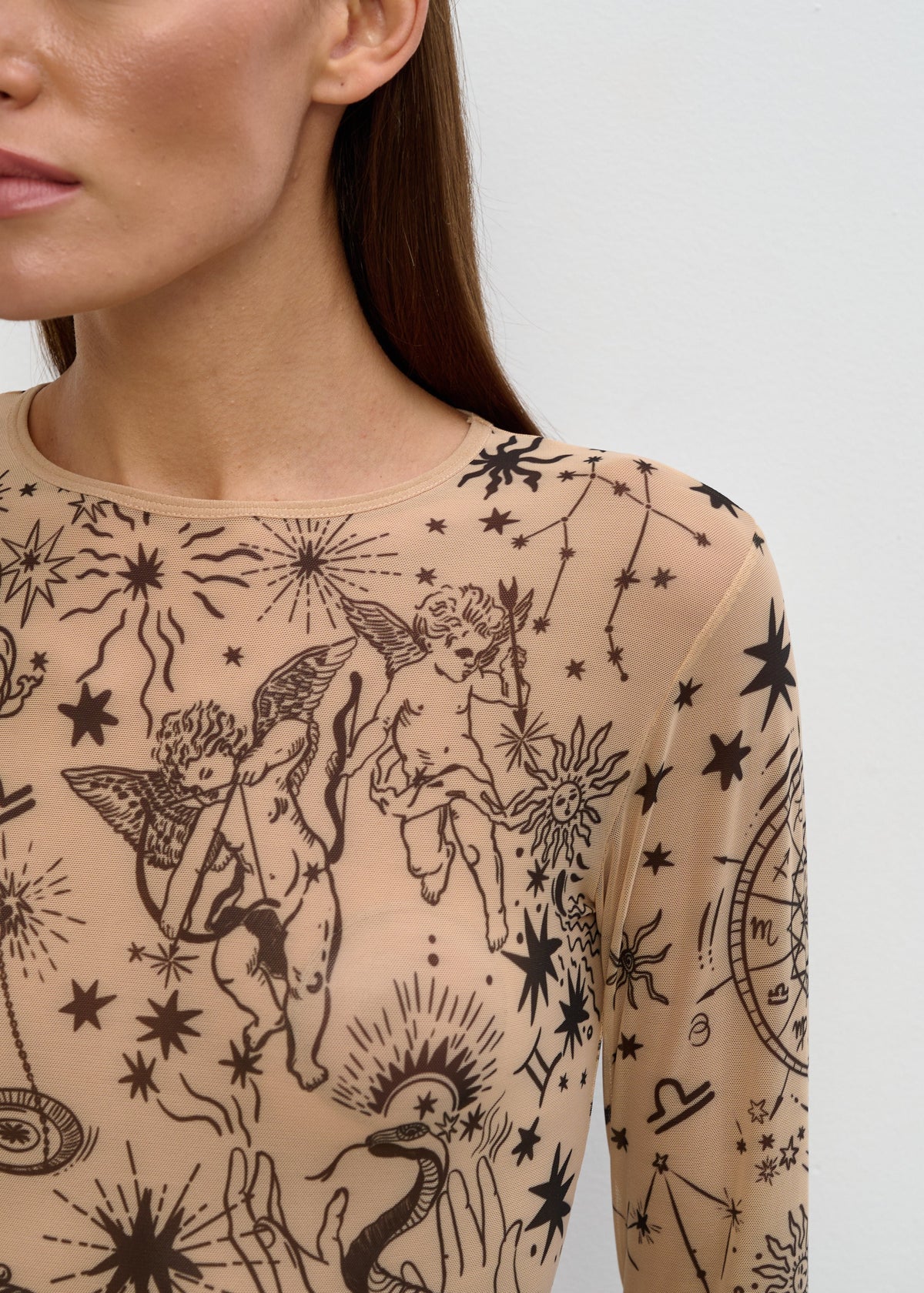 Air Essence Long Sleeve Bodysuit for Women – Unique Tattoo Design - BRIKOLY