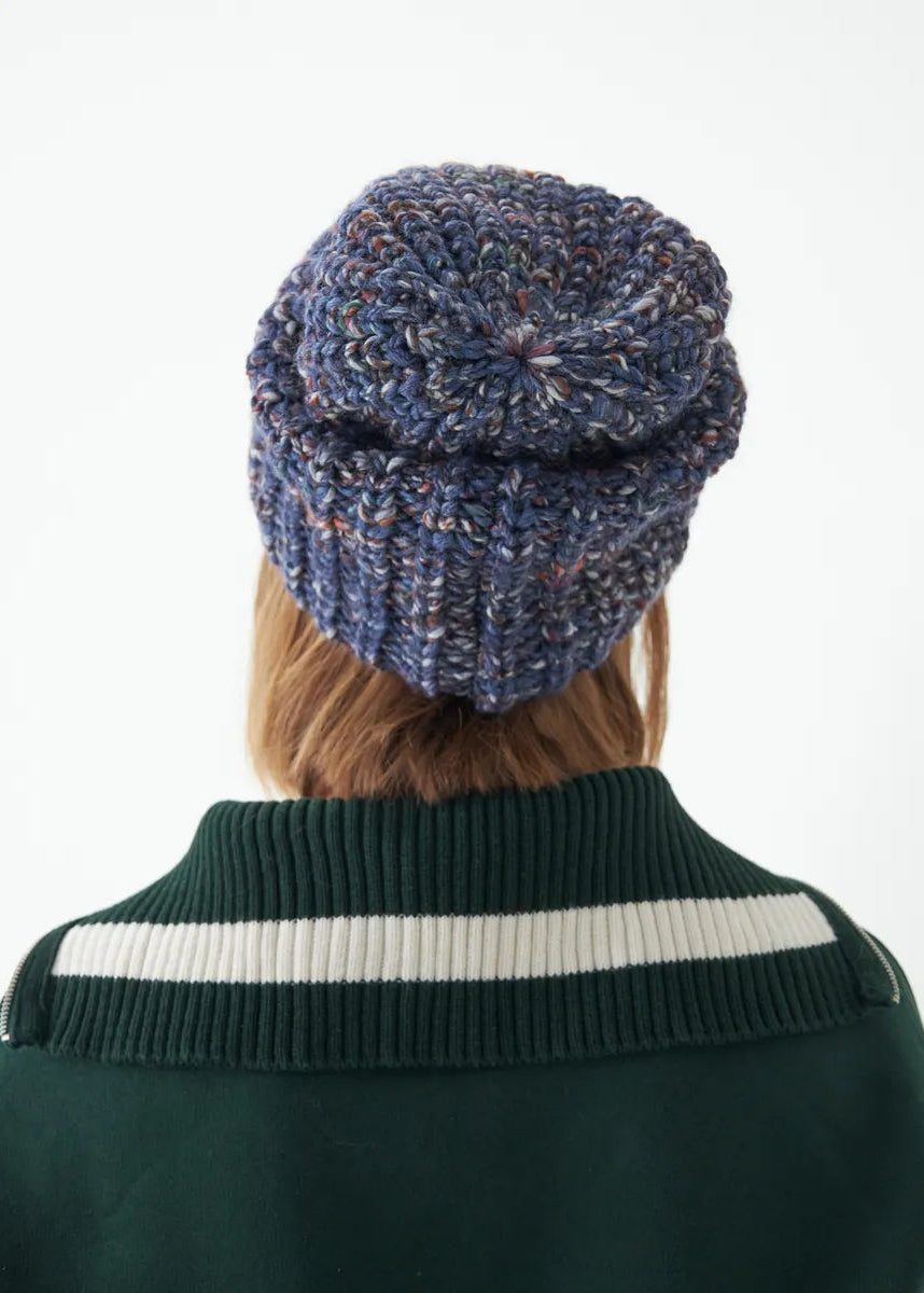 Oversized Double-Layer Wool Hat in Lavender - BRIKOLY
