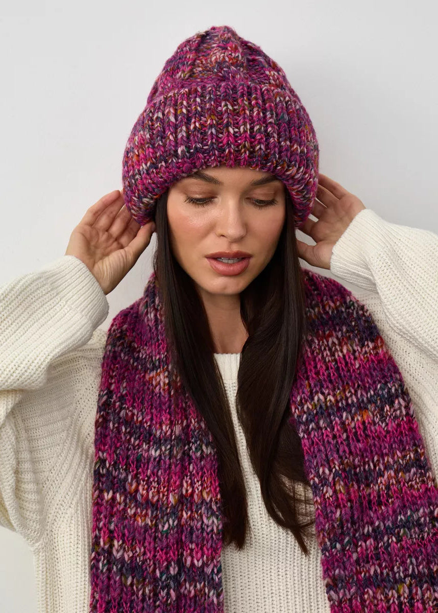 Oversized Alpaca Wool Scarf - Fucsia - BRIKOLY