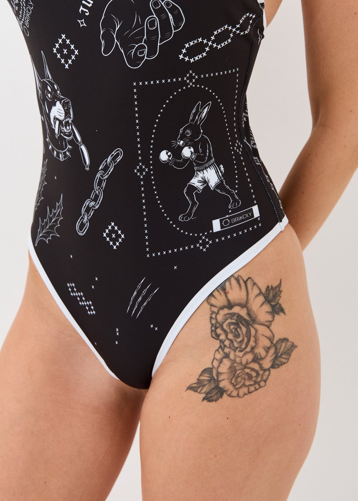 Tattoo Biflex One-Piece Swimsuit with Branded Straps & Removable Cups (на проверку) - BRIKOLY