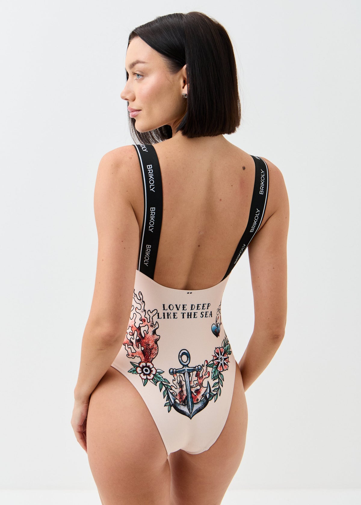 Deep Love Biflex One-Piece Swimsuit with Branded Straps & Removable Cups