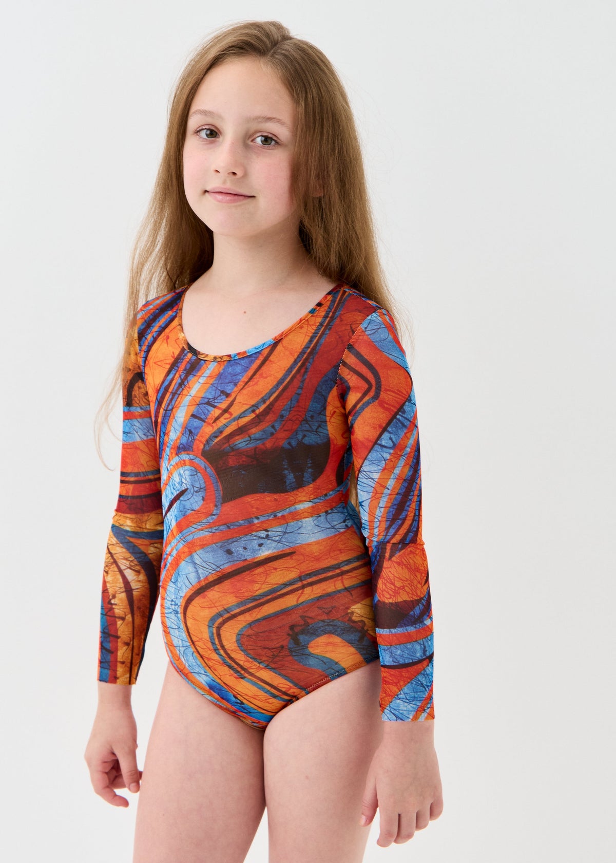Africa Girls' Smart Tan One-Piece Mesh Swimsuit | Family Matching Swimwear - BRIKOLY