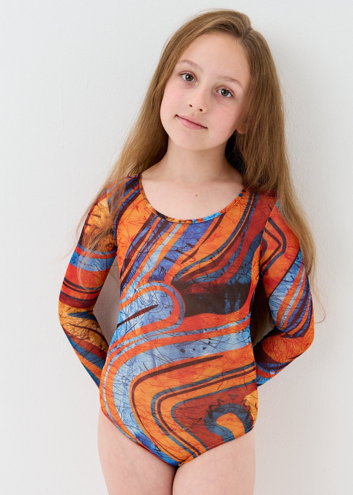 Africa Girls' Smart Tan One-Piece Mesh Swimsuit | Family Matching Swimwear - BRIKOLY