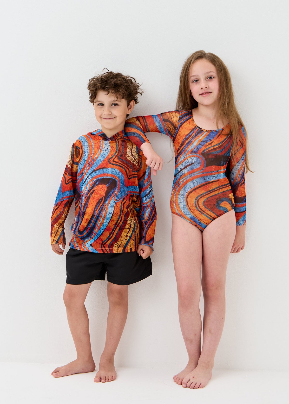 Africa Girls' Smart Tan One-Piece Mesh Swimsuit | Family Matching Swimwear - BRIKOLY