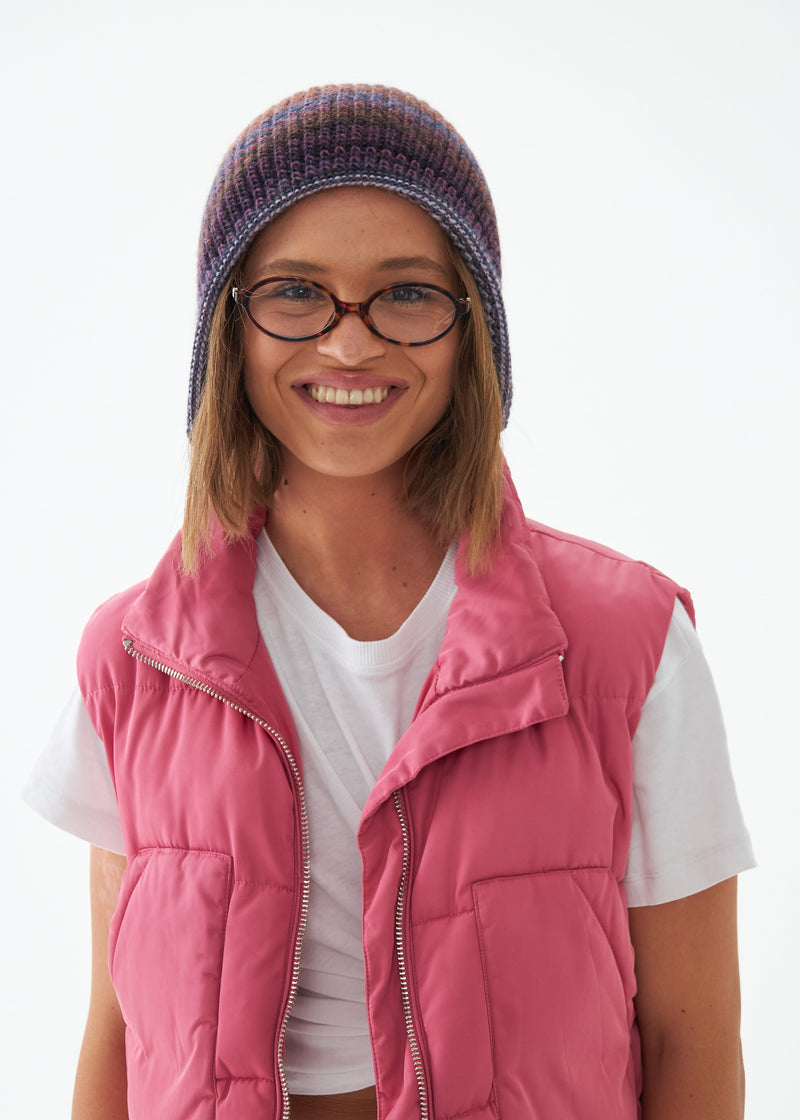 Reversible Wool Beanie Bordo Lisse - Double-Sided Warm Hat