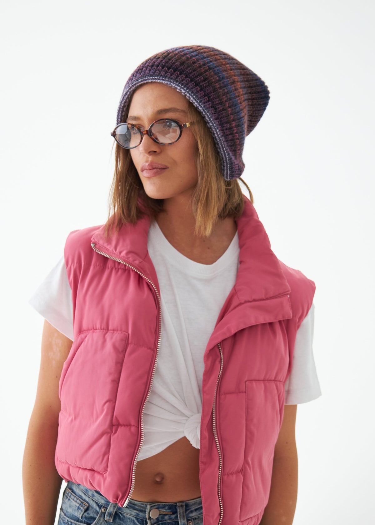 Reversible Wool Beanie Bordo Lisse - Double-Sided Warm Hat