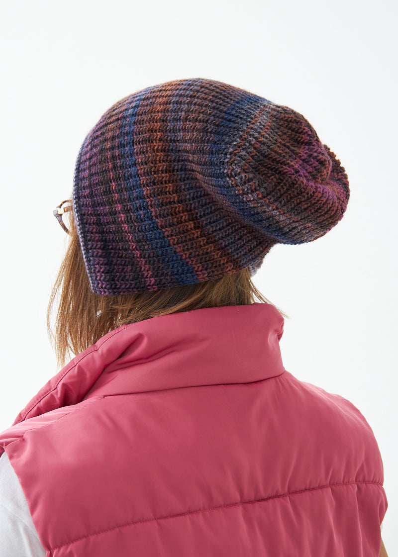 Reversible Wool Beanie Bordo Lisse - Double-Sided Warm Hat