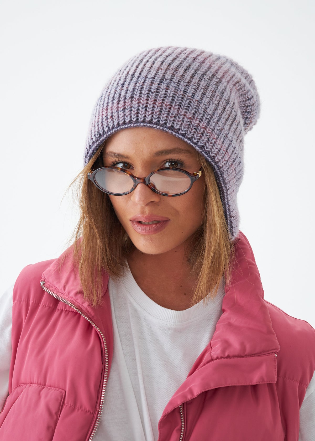 Reversible Wool Beanie Bordo Lisse - Double-Sided Warm Hat