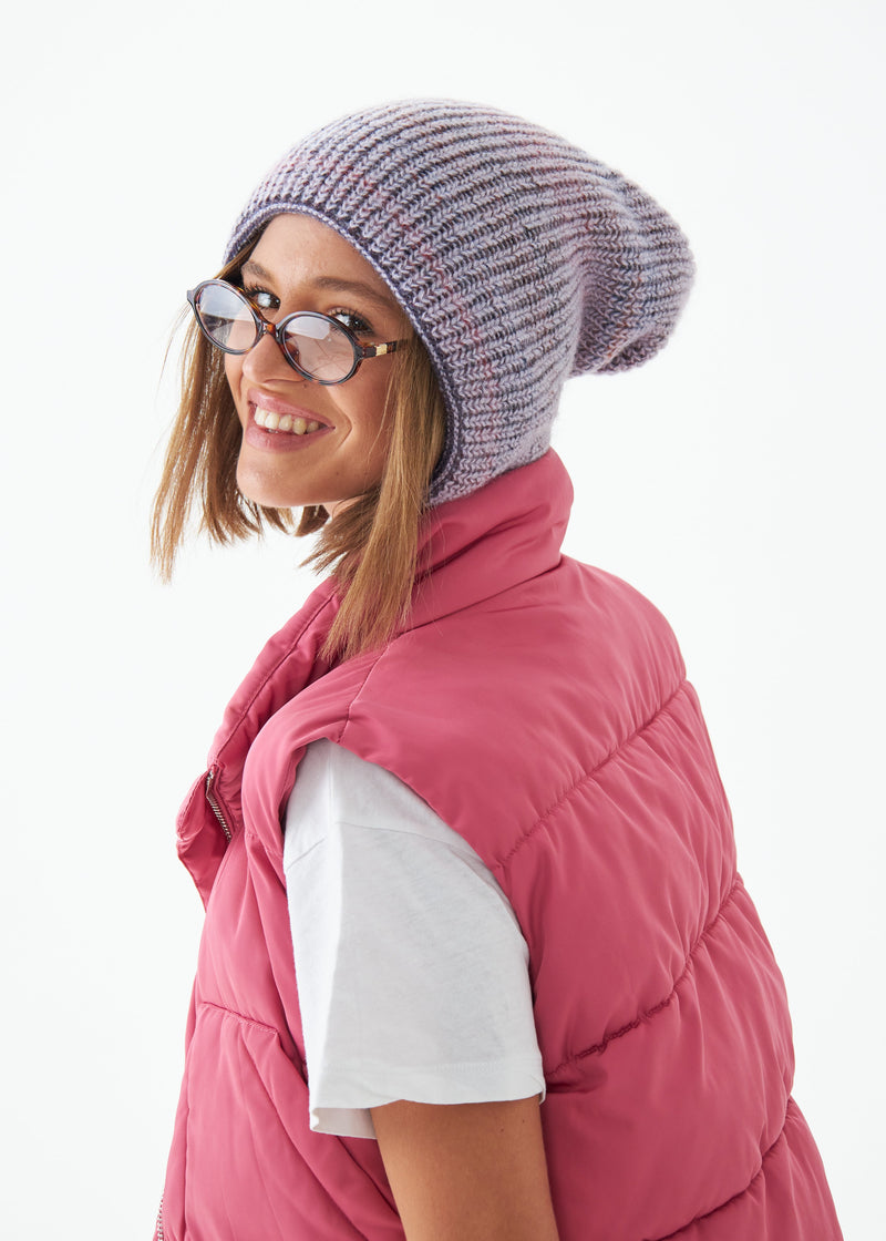 Reversible Wool Beanie Bordo Lisse - Double-Sided Warm Hat