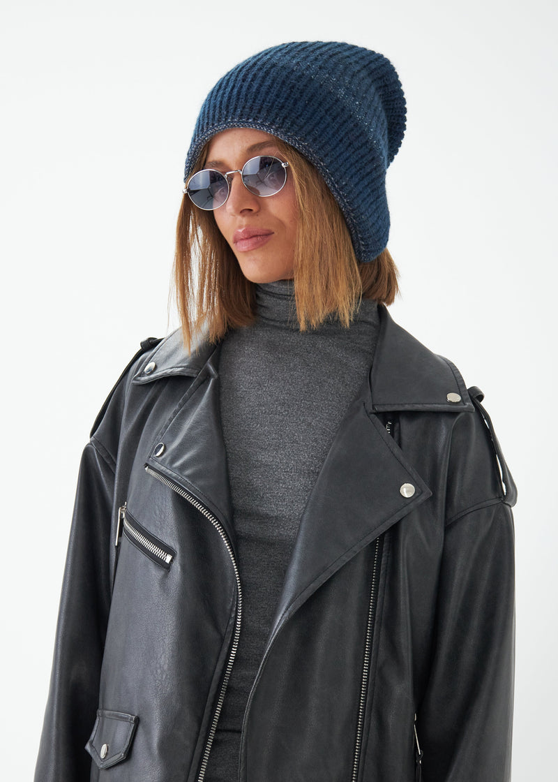 Reversible Wool Beanie City Lisse - Double-Sided Warm Hat