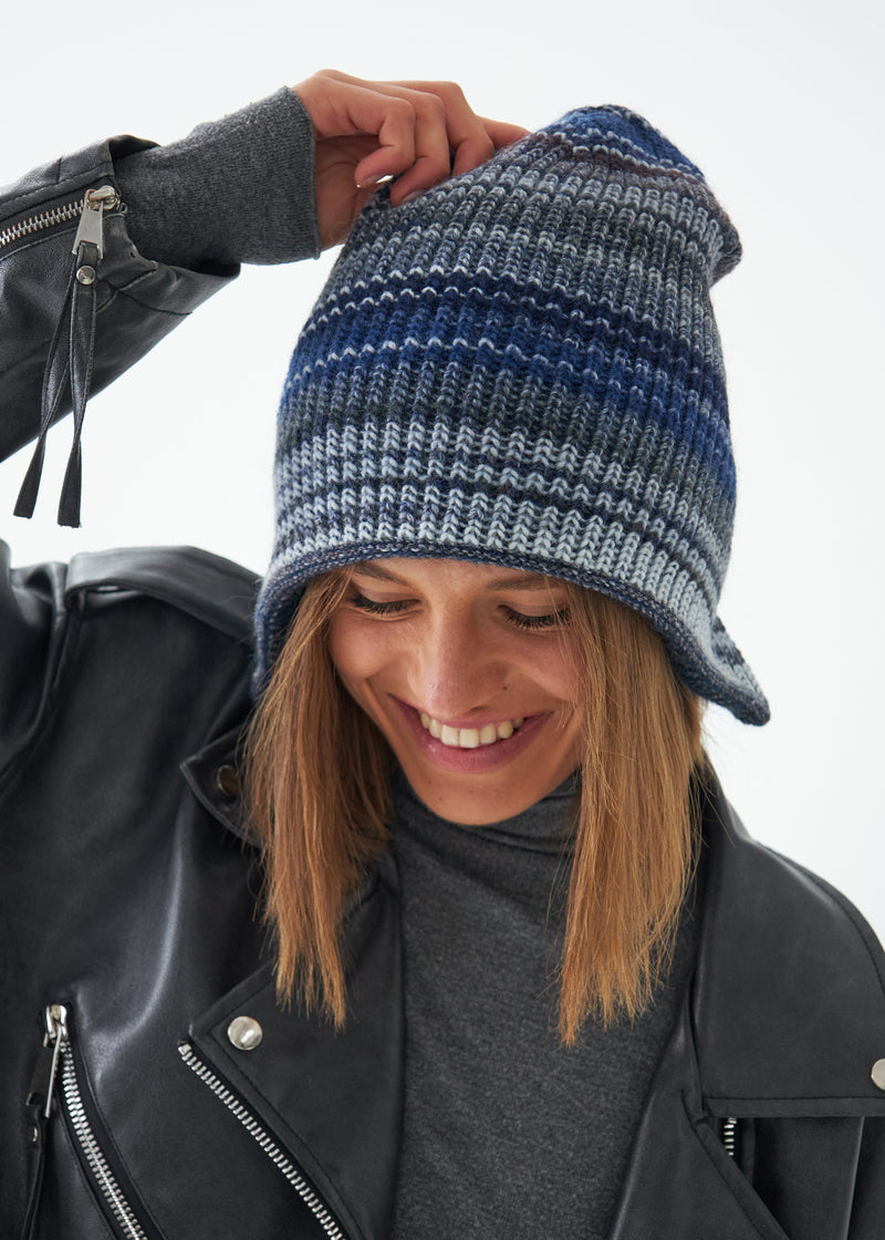 Reversible Wool Beanie City Lisse - Double-Sided Warm Hat