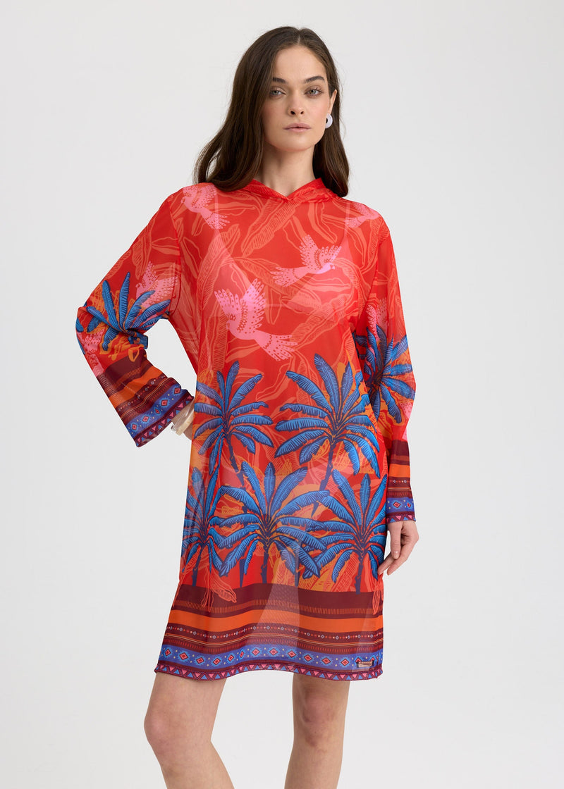 Shawl Mesh Beach Tunic for Women – Lightweight UV Cover-Up with Exclusive Design - BRIKOLY