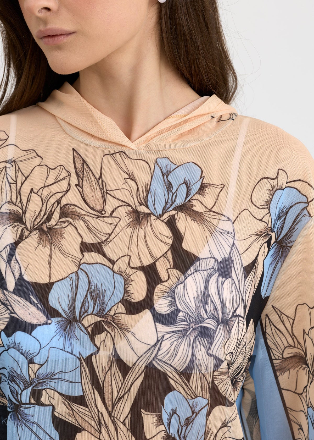 Iris Mesh Beach Tunic for Women – Lightweight UV Cover-Up with Exclusive Design - BRIKOLY