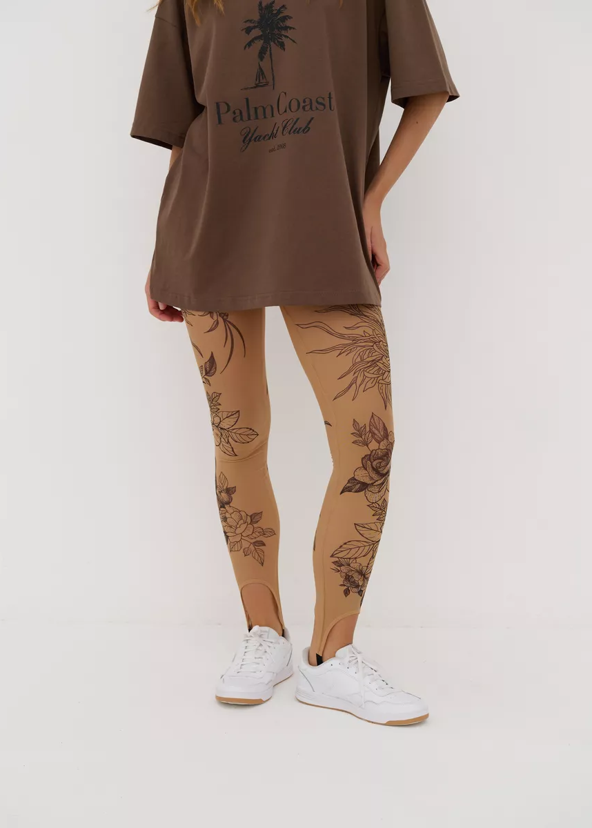 Fox Sheer Mesh Tattoo Effect Leggings for Women – Bold & Stylish - BRIKOLY