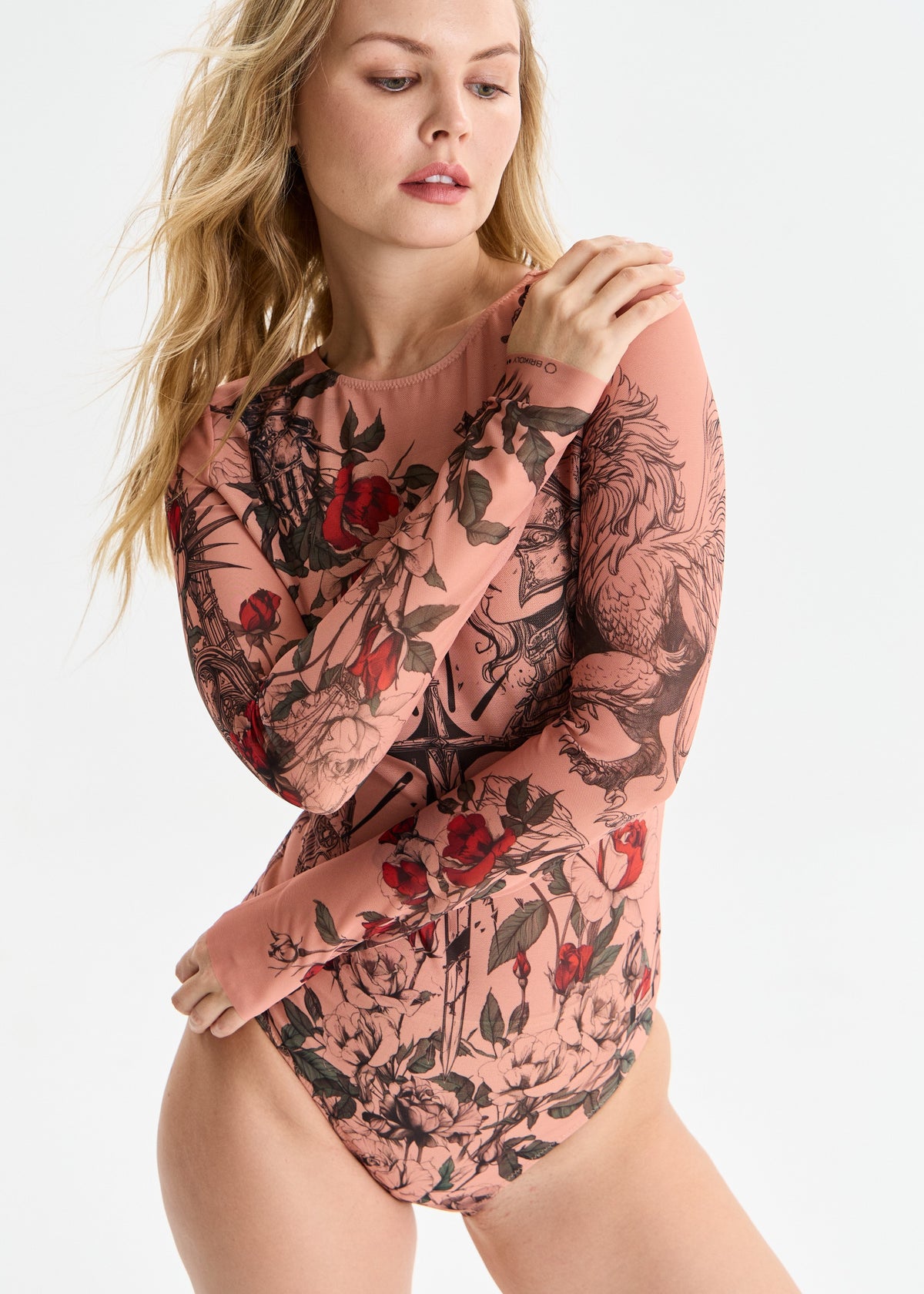 Madieval Tattoo Swimsuit with SPF 50 – Stylish Swimwear for Women