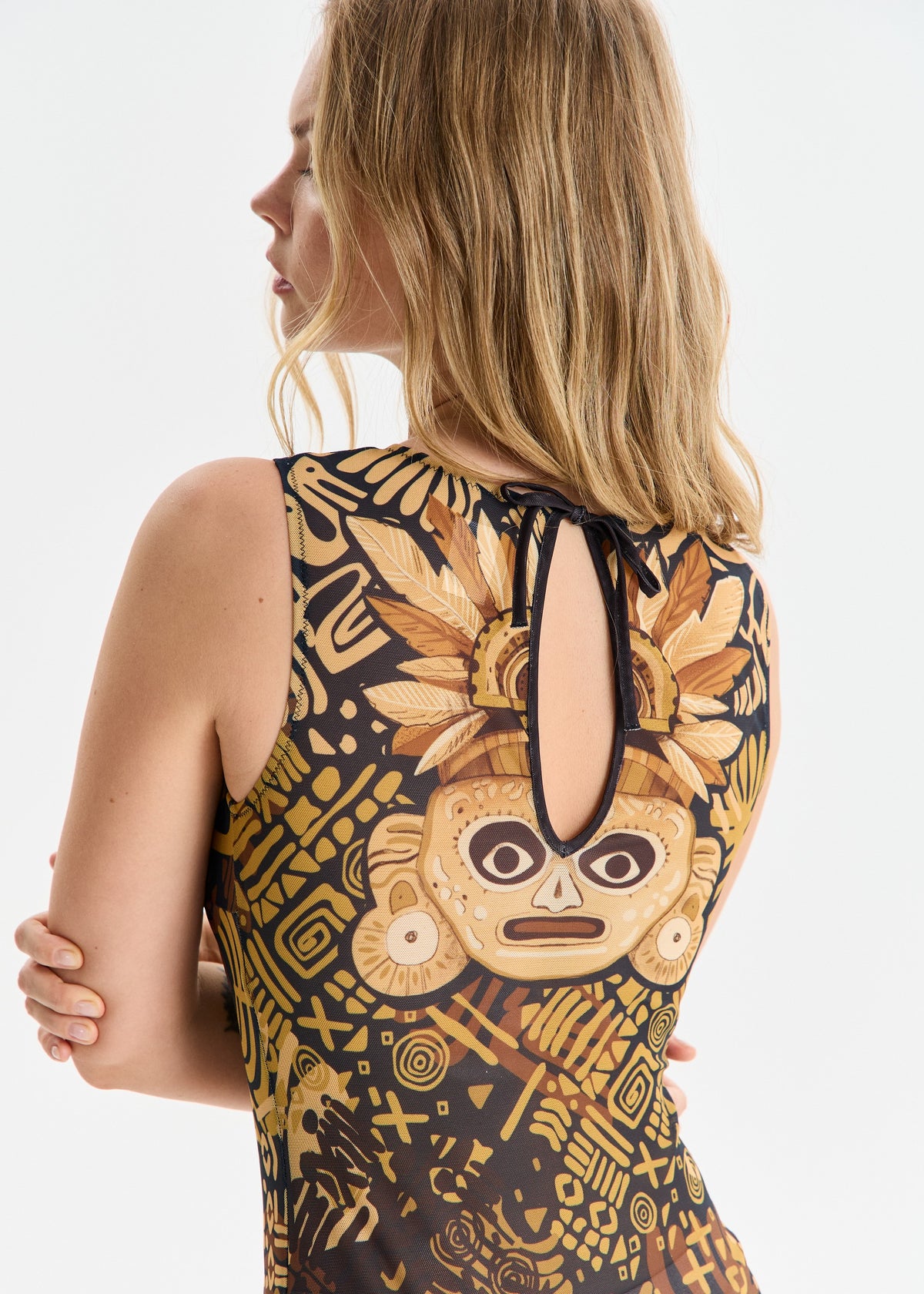 Maya One-Piece – Sheer Mesh Smart Swimsuit with SPF 50