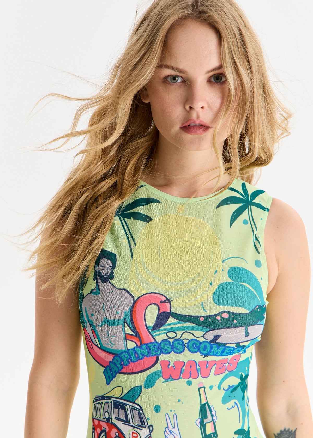 Surf One-Piece – Sheer Mesh Smart Swimsuit with SPF 50 - BRIKOLY