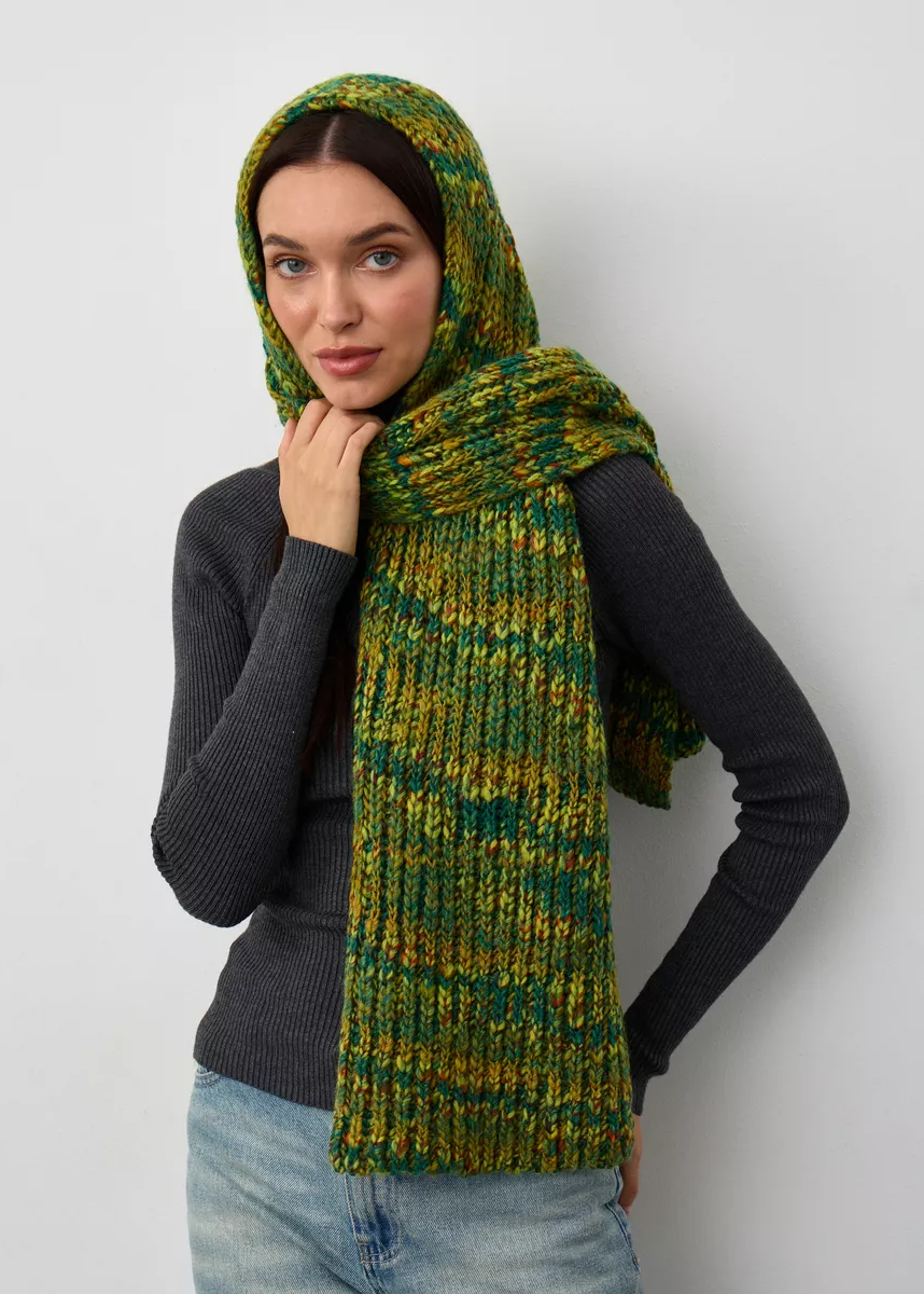 Oversized Alpaca Wool Scarf - Khaki - BRIKOLY