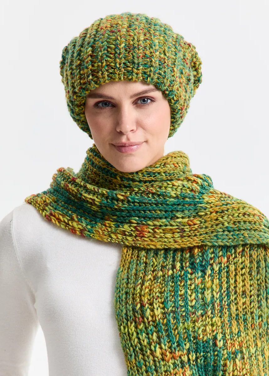 Oversized Double-Layer Wool Hat in Khaki - BRIKOLY