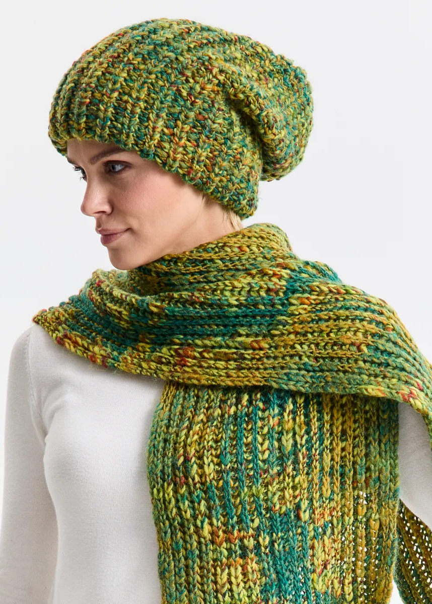 Oversized Double-Layer Wool Hat in Khaki - BRIKOLY