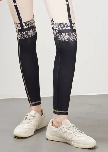 Vintage Print Leggings with Pockets for Women – Yoga, Workout, Everyday Wear - BRIKOLY