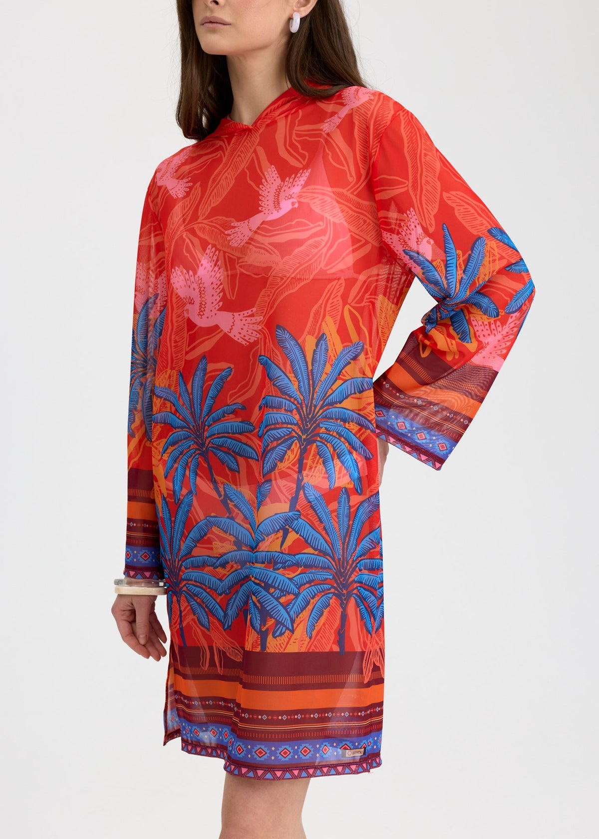 Shawl Mesh Beach Tunic for Women – Lightweight UV Cover-Up with Exclusive Design - BRIKOLY