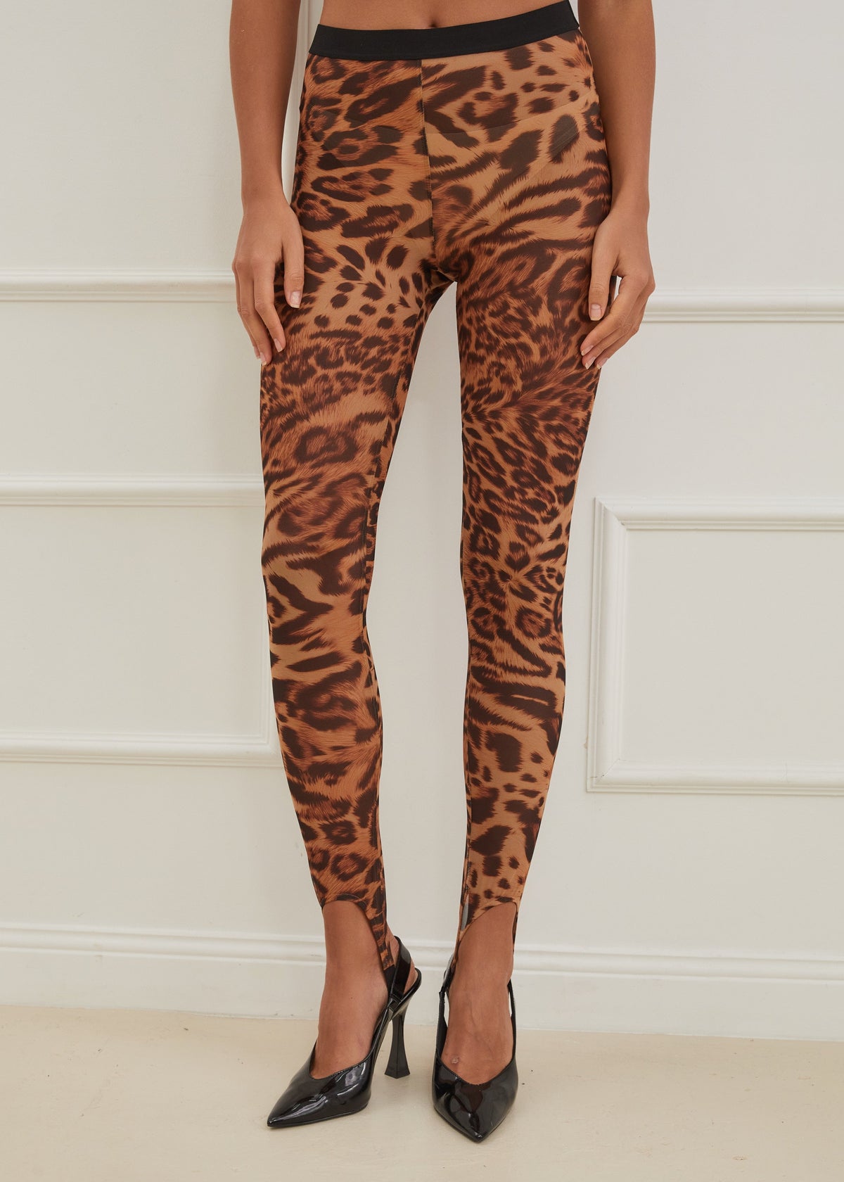 Leopard Sheer Mesh Tattoo Effect Leggings for Women – Bold & Stylish - BRIKOLY