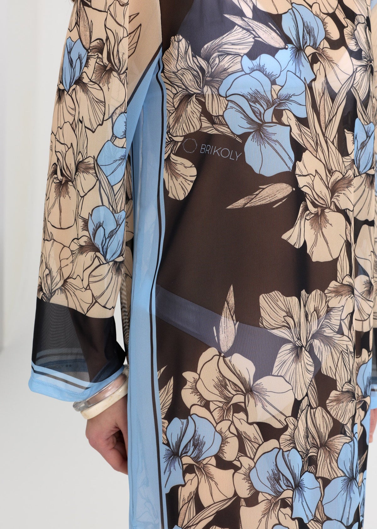 Iris Mesh Beach Tunic for Women – Lightweight UV Cover-Up with Exclusive Design - BRIKOLY