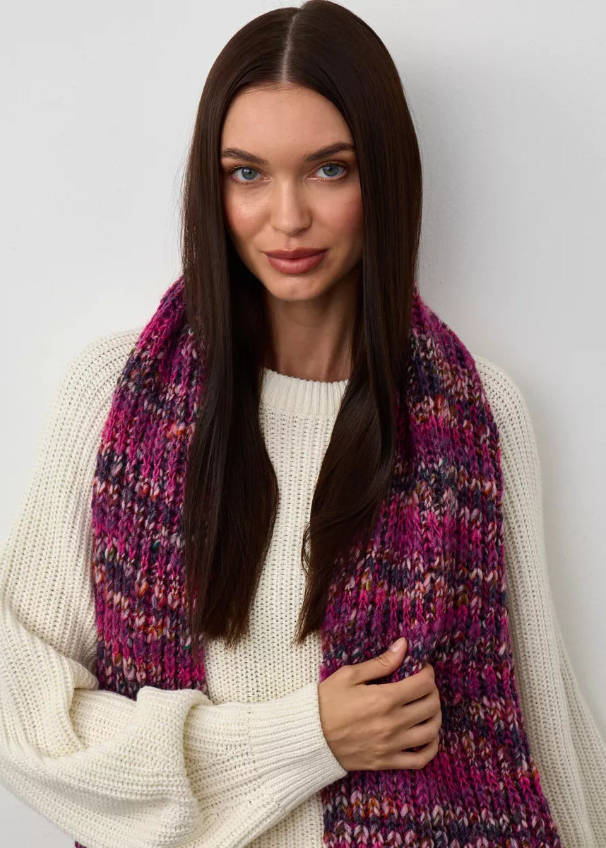 Oversized Alpaca Wool Scarf - Fucsia - BRIKOLY