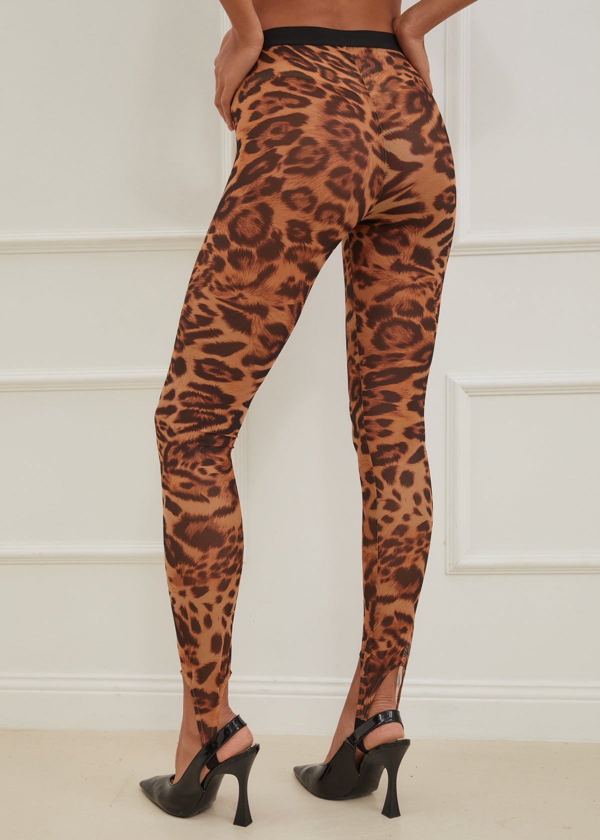 Leopard Sheer Mesh Tattoo Effect Leggings for Women – Bold & Stylish - BRIKOLY