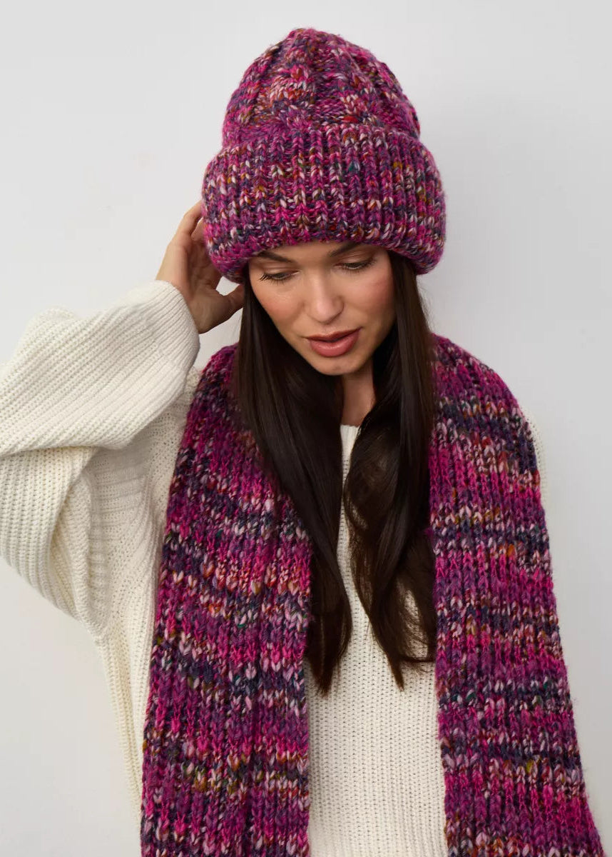 Oversized Alpaca Wool Scarf - Fucsia - BRIKOLY