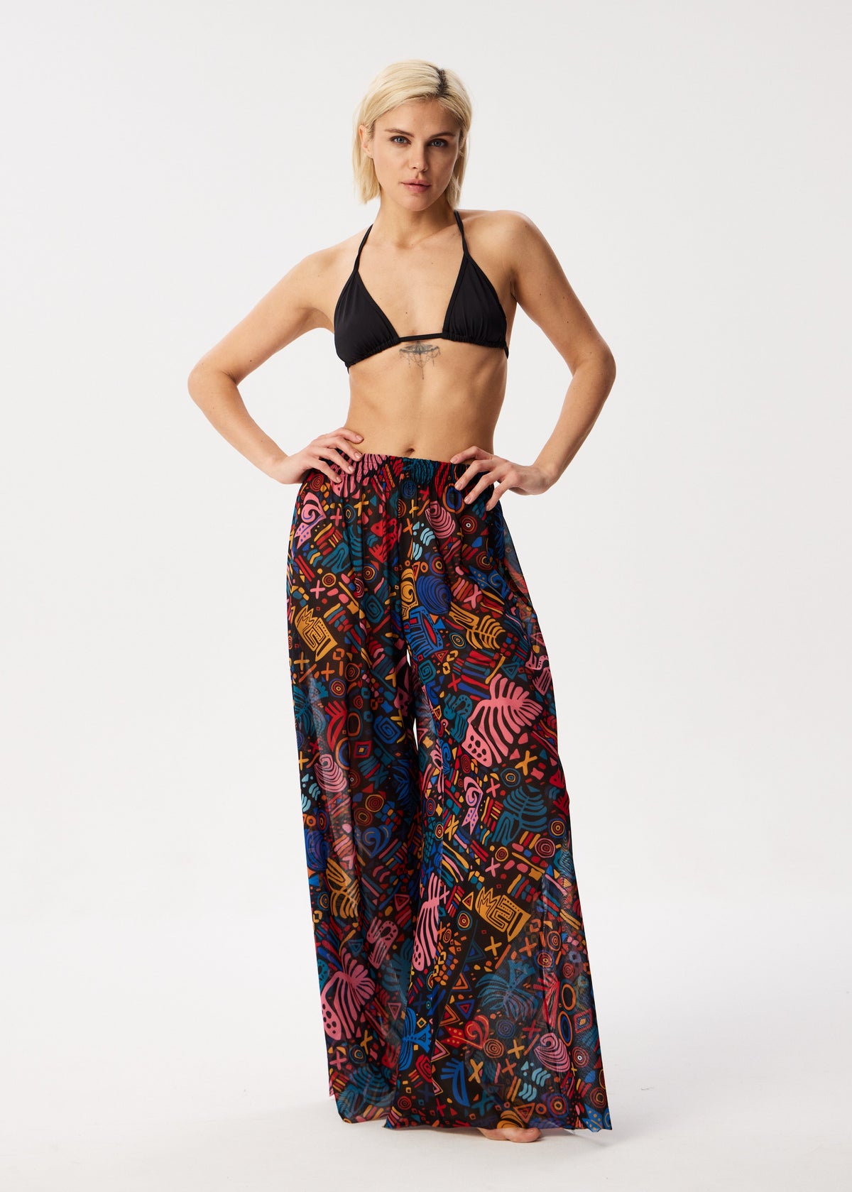 Fruits Tattoo Palazzo Pants – Style, Comfort, and Sun Protection
