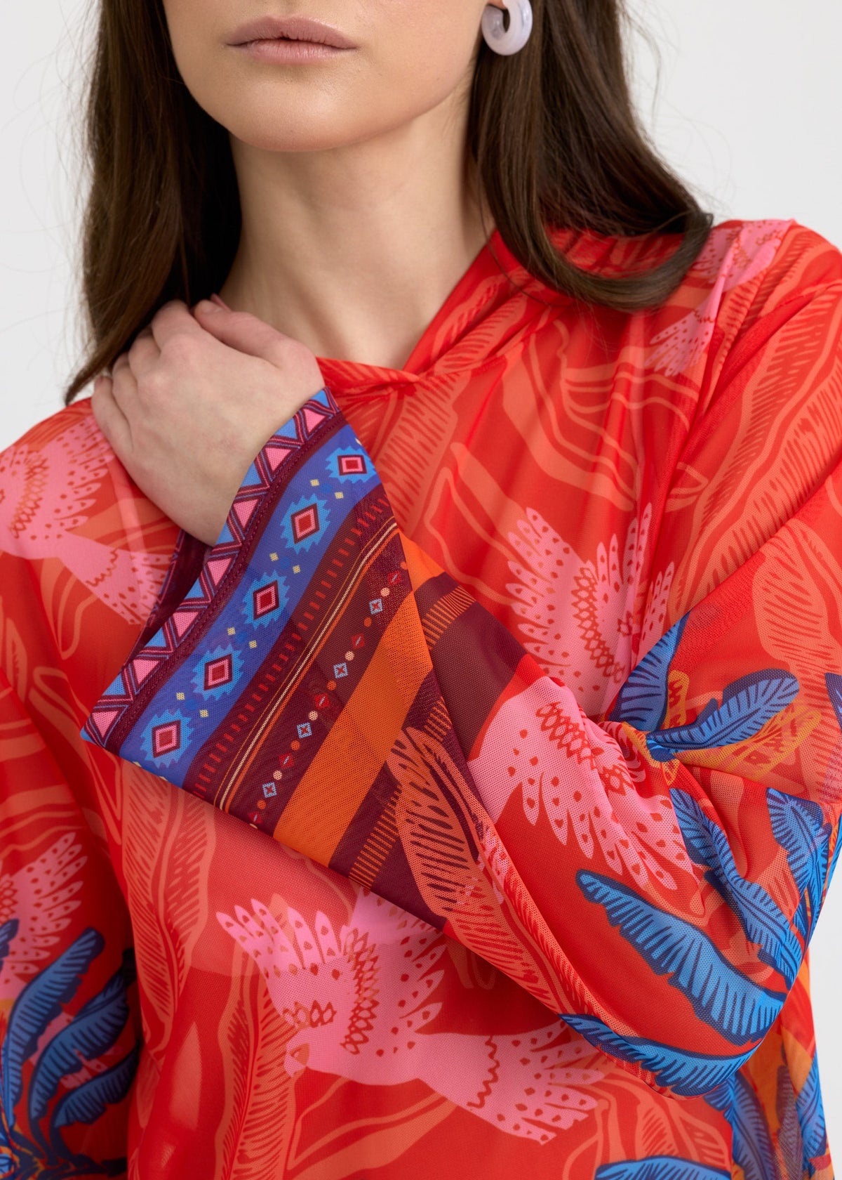 Shawl Mesh Beach Tunic for Women – Lightweight UV Cover-Up with Exclusive Design - BRIKOLY