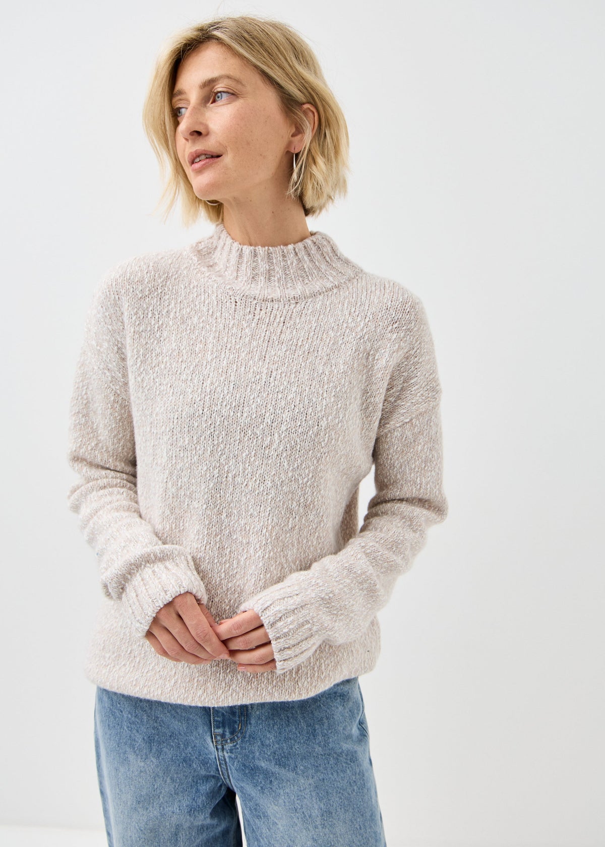 Women's ICE knit sweater, detail view