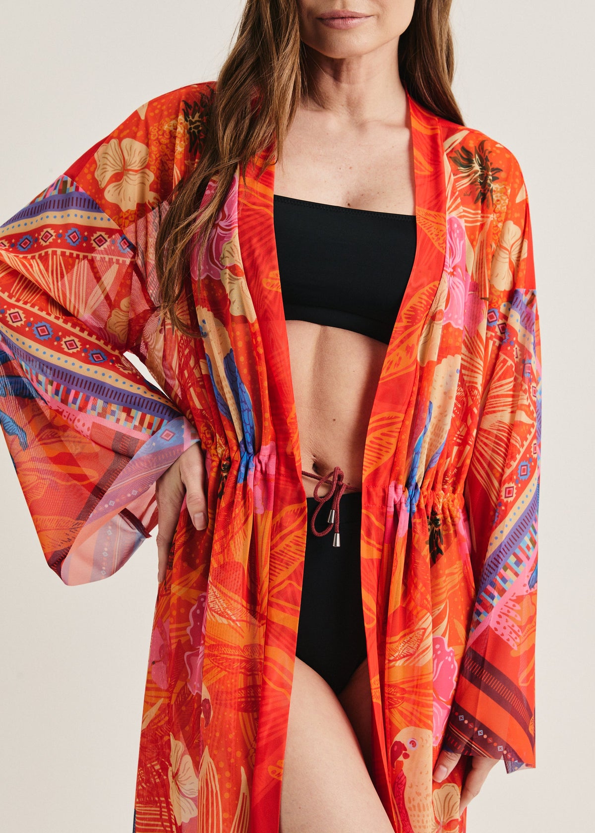 Shawl Sheer Maxi Beach Cover-Up – Elegance Meets Effortless Style - BRIKOLY