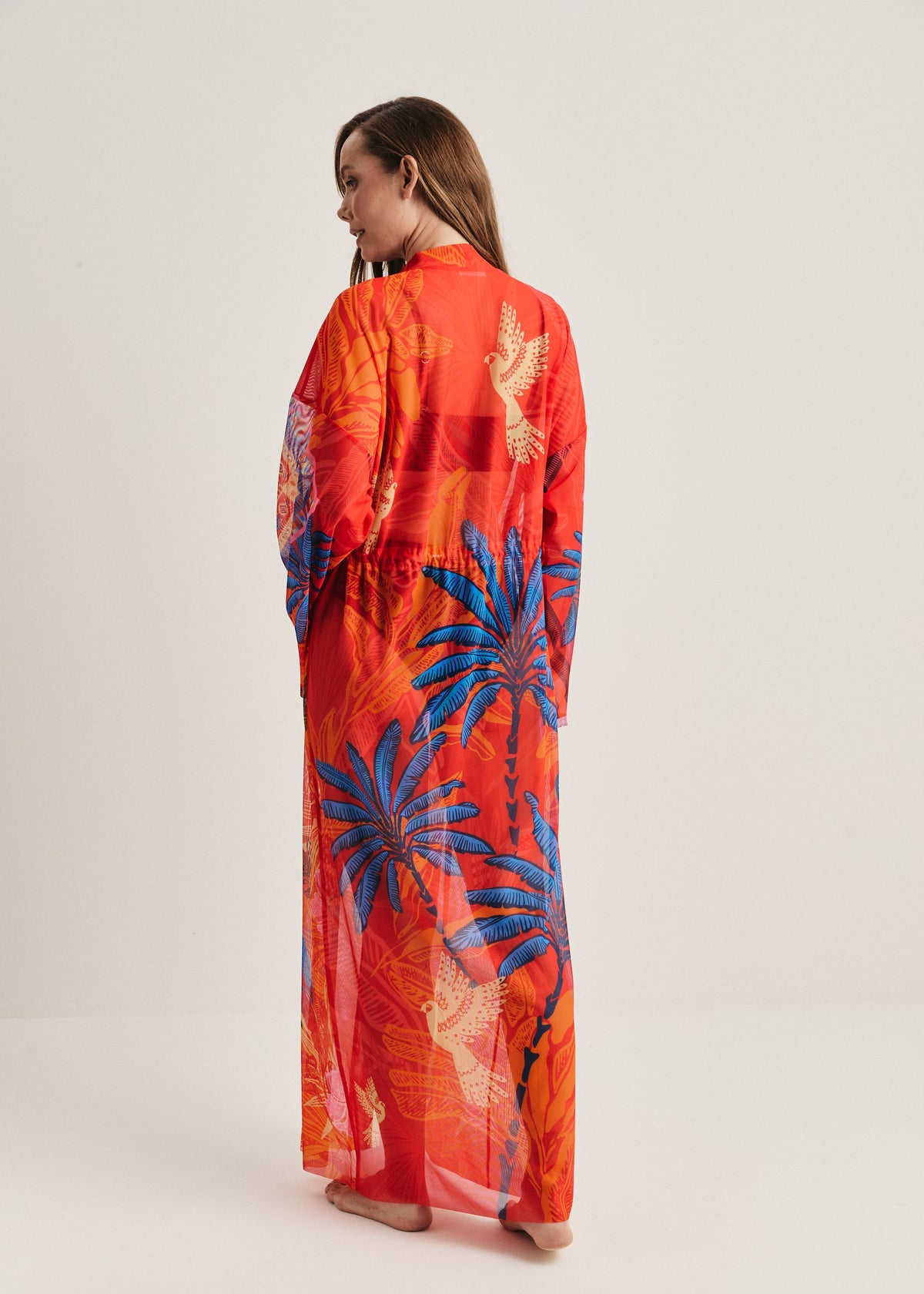 Shawl Sheer Maxi Beach Cover-Up – Elegance Meets Effortless Style - BRIKOLY