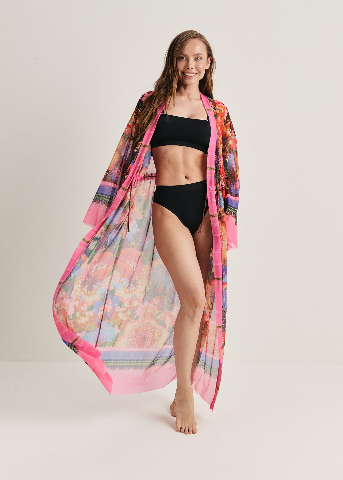 Dahlia Sheer Maxi Beach Cover-Up – Elegance Meets Effortless Style - BRIKOLY