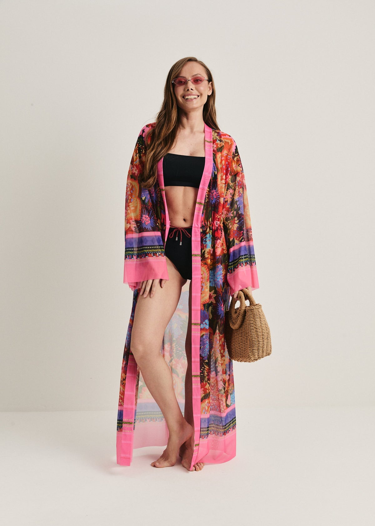 Dahlia Sheer Maxi Beach Cover-Up – Elegance Meets Effortless Style - BRIKOLY