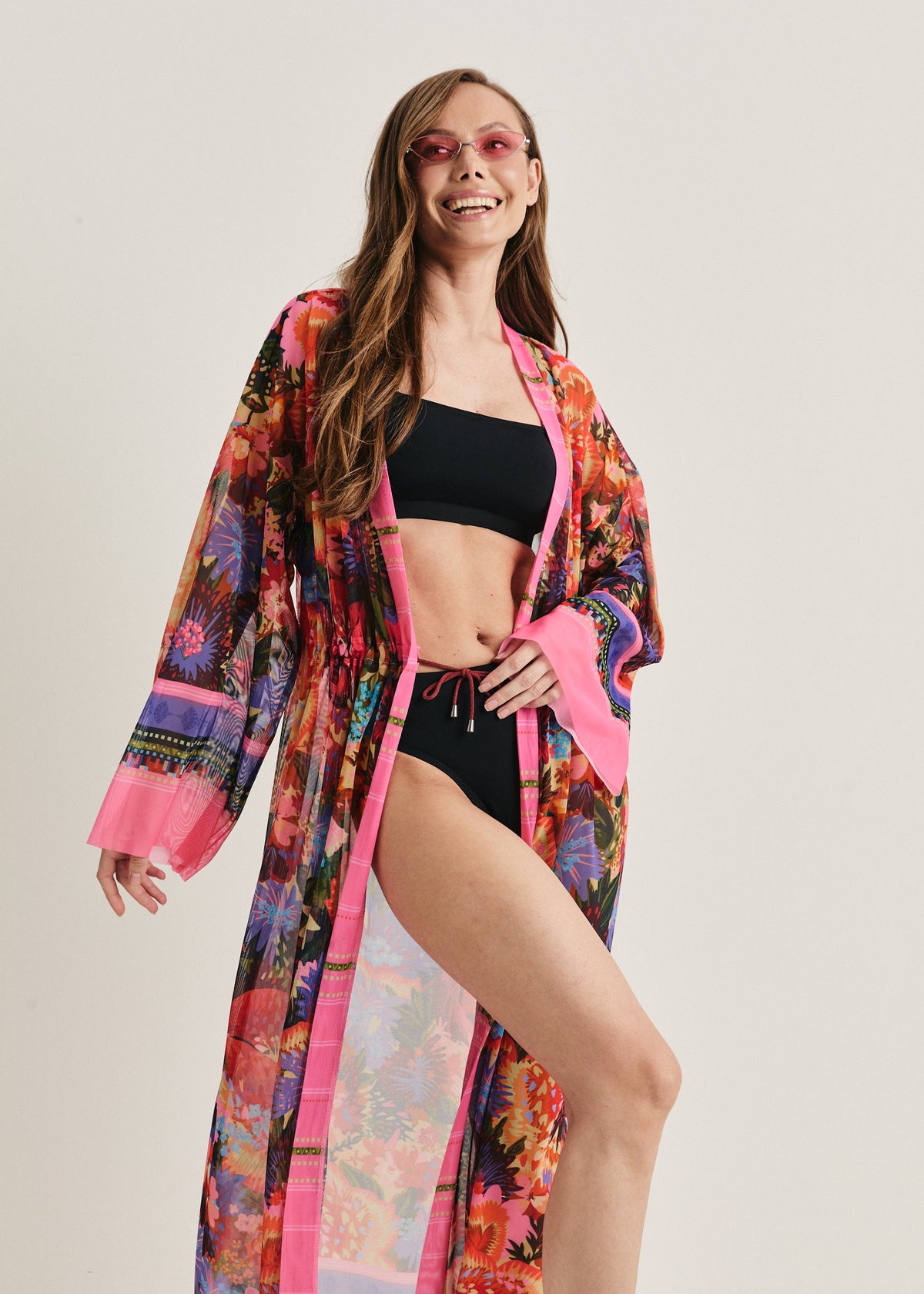Dahlia Sheer Maxi Beach Cover-Up – Elegance Meets Effortless Style - BRIKOLY