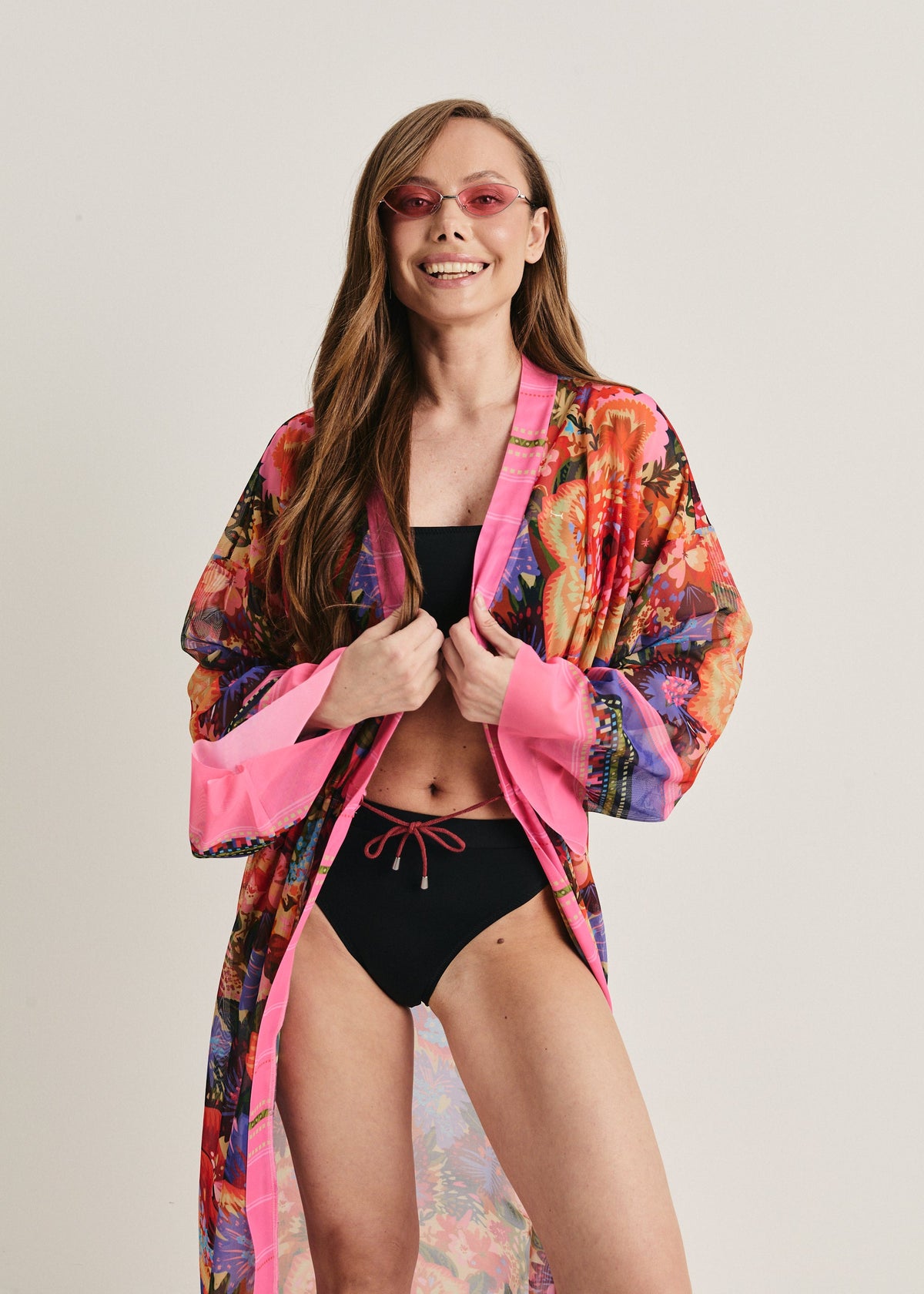 Dahlia Sheer Maxi Beach Cover-Up – Elegance Meets Effortless Style - BRIKOLY