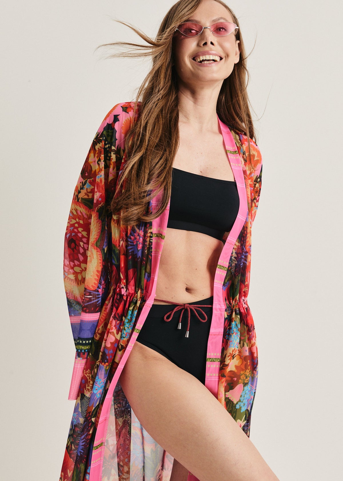 Dahlia Sheer Maxi Beach Cover-Up – Elegance Meets Effortless Style - BRIKOLY