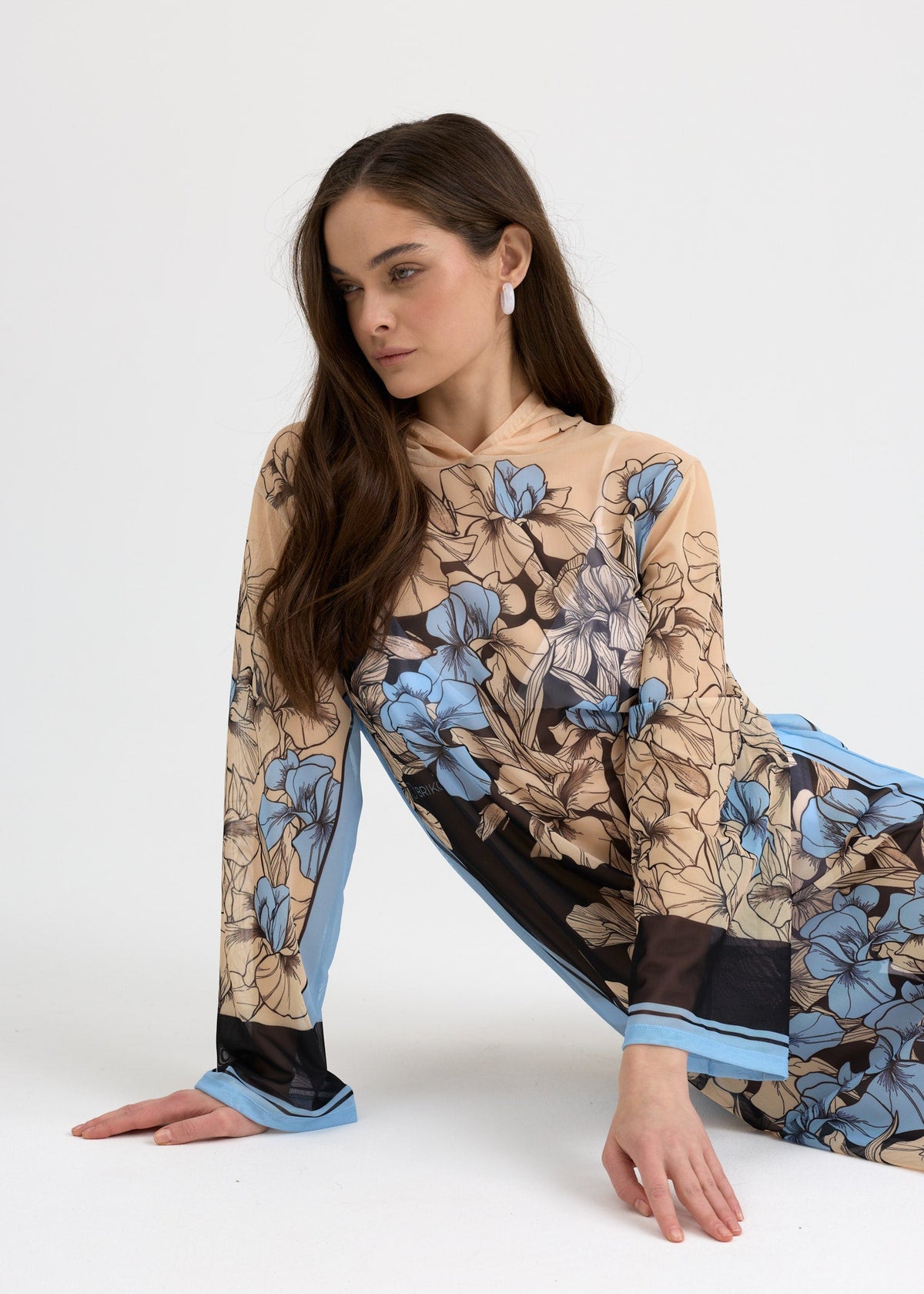 Iris Mesh Beach Tunic for Women – Lightweight UV Cover-Up with Exclusive Design - BRIKOLY